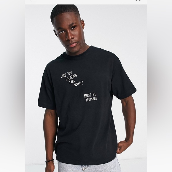 Pull&Bear Other - Pull & Bear Graphic Text printed t-shirt in black
